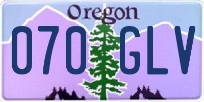 OR license plate 070GLV