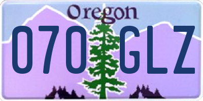OR license plate 070GLZ