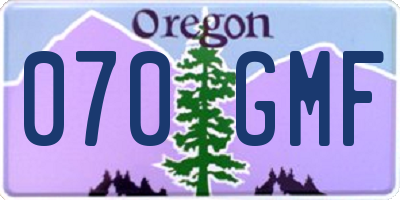 OR license plate 070GMF