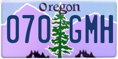 OR license plate 070GMH