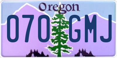 OR license plate 070GMJ