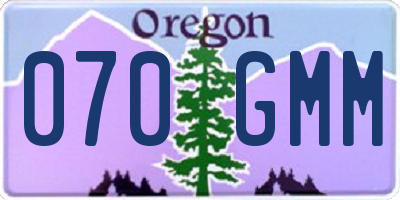 OR license plate 070GMM