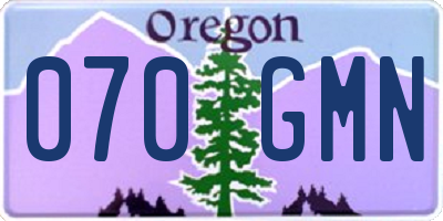 OR license plate 070GMN