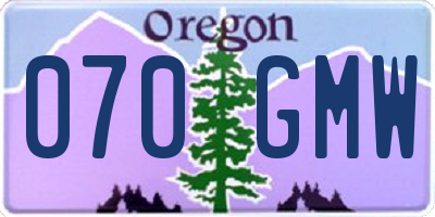 OR license plate 070GMW