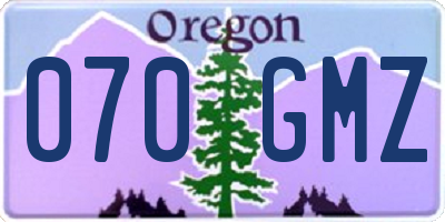 OR license plate 070GMZ
