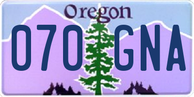 OR license plate 070GNA