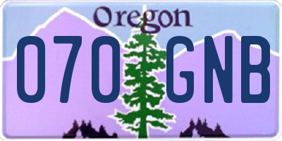 OR license plate 070GNB