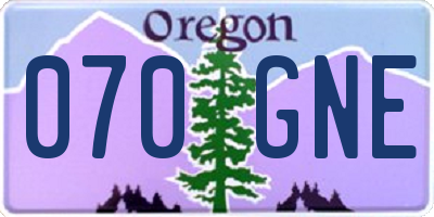OR license plate 070GNE