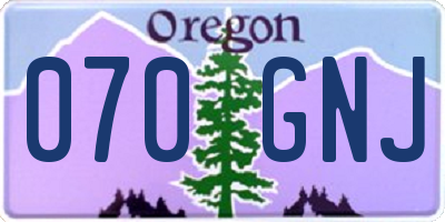 OR license plate 070GNJ