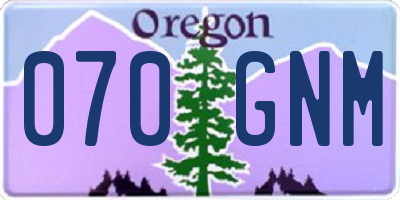 OR license plate 070GNM