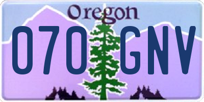 OR license plate 070GNV