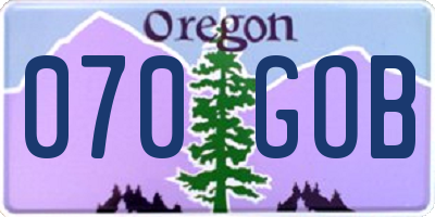 OR license plate 070GOB