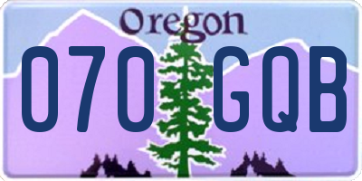 OR license plate 070GQB