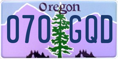 OR license plate 070GQD