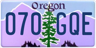 OR license plate 070GQE