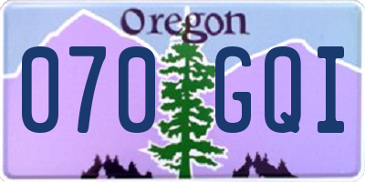 OR license plate 070GQI