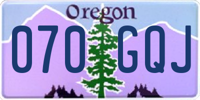 OR license plate 070GQJ