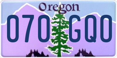 OR license plate 070GQO