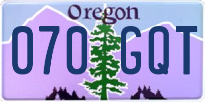 OR license plate 070GQT