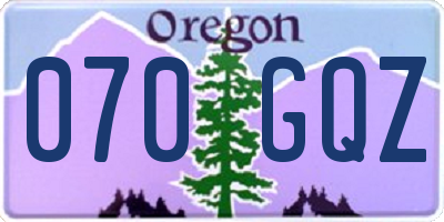 OR license plate 070GQZ