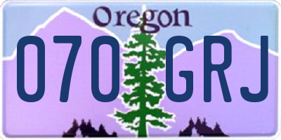 OR license plate 070GRJ