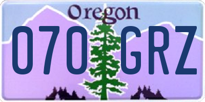 OR license plate 070GRZ