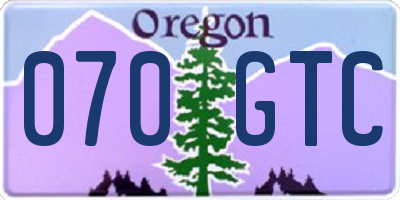 OR license plate 070GTC
