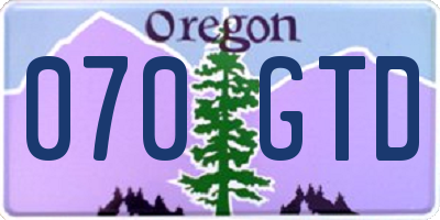 OR license plate 070GTD
