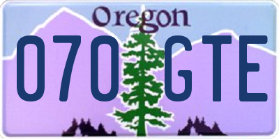 OR license plate 070GTE