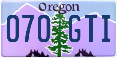 OR license plate 070GTI
