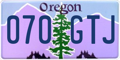 OR license plate 070GTJ