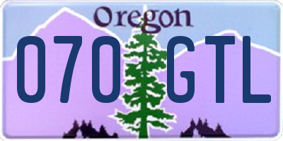 OR license plate 070GTL