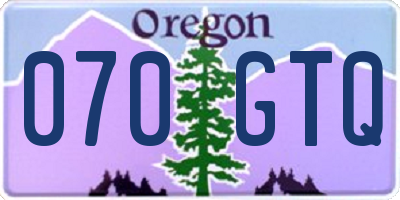 OR license plate 070GTQ
