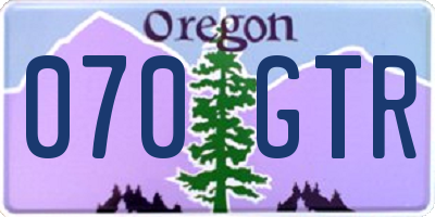 OR license plate 070GTR