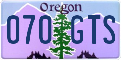 OR license plate 070GTS