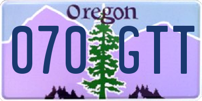 OR license plate 070GTT