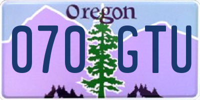 OR license plate 070GTU