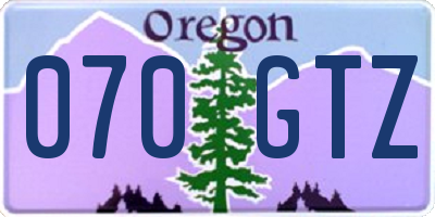 OR license plate 070GTZ