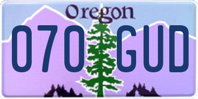 OR license plate 070GUD
