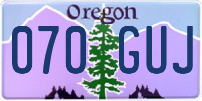 OR license plate 070GUJ