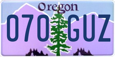 OR license plate 070GUZ