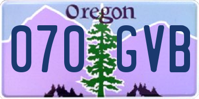 OR license plate 070GVB