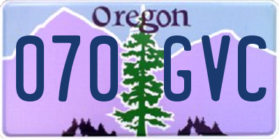 OR license plate 070GVC
