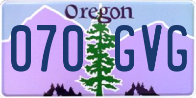 OR license plate 070GVG