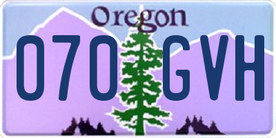 OR license plate 070GVH