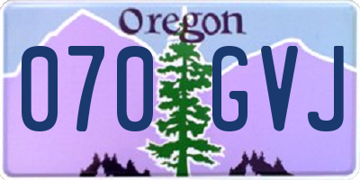 OR license plate 070GVJ