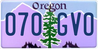 OR license plate 070GVO