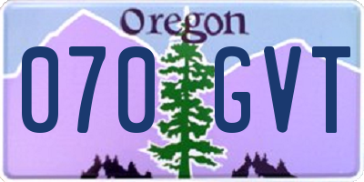 OR license plate 070GVT