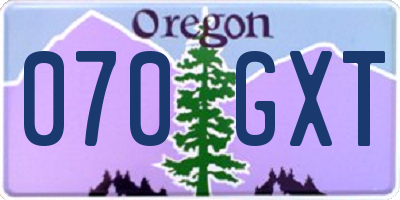 OR license plate 070GXT