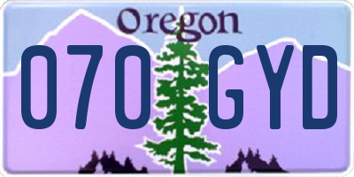 OR license plate 070GYD